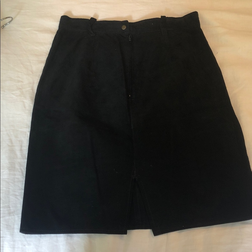 Vintage Suede Pencil Skirt
